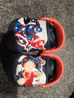 Kids Navy & Red Marvel Character Crocs